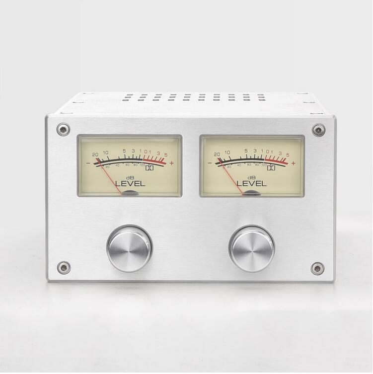 BZ1710 Retro Double Level Meter Full Aluminum Amplifier Chassis Tube Power Amp Case Mini Enclosure Diy Box 172*100*268MM