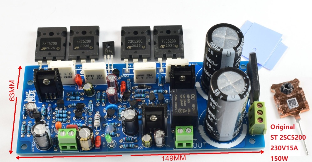 FM711 MOD HIFI DIY Modified Mono Power Amplifier board  with Power Protection 250W 4R Refer to Swiss FM711 circuit