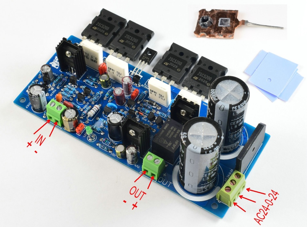 FM711 MOD HIFI DIY Modified Mono Power Amplifier board  with Power Protection 250W 4R Refer to Swiss FM711 circuit