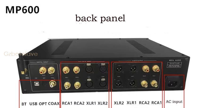 Remote control Class A hifi preamplifier MP600 with ES9038 decoder Bluetooth tone DSD preamplifier