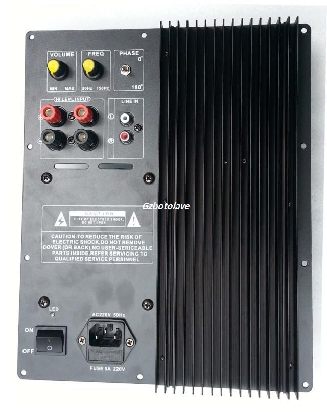 300W Subwoofer amplifier board low pass filter subwoofer pure home theater with Toshiba 5200/1943 tubes JRC4558 OPA