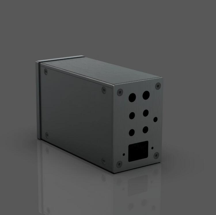 DIY A0609 NEW Silver/black Full Aluminum Chassis Amplifier Enclosure/ Mini AMP Case/ Preamp Box