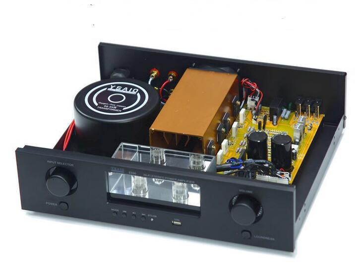 E590 Electronic tube transistor combined 120W*2 HIFI power amplifier with bluetooth