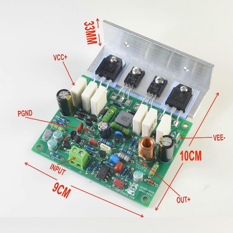 One pair Imitation British classic audio amplifier QUAD606 power amplifier board/kit 125W 8R 250W 4R