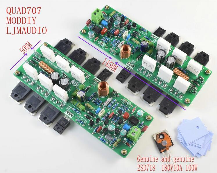Finished HIFI 60W*2 stereo power amplifier Base On Classics QUAD707 circuit