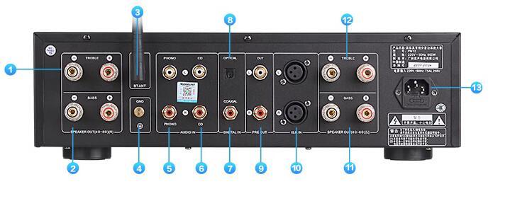 Nobsound PM10 150W*2 HIFI stereo Household power amplifier with bluetooth High and low tone