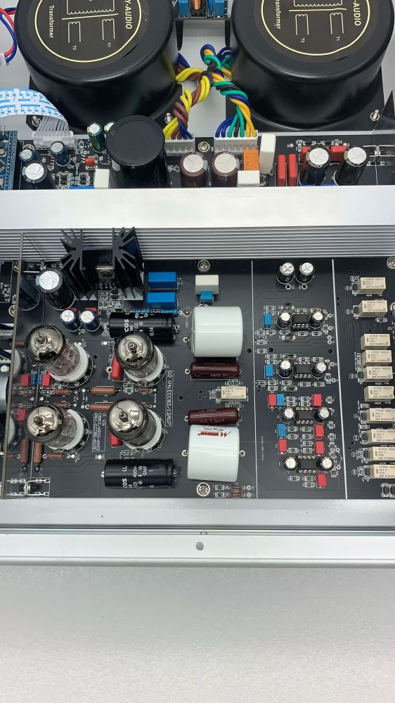 T2500 Fully Balanced HIFI E88CC * 2+ECC82 * 2 tube preamplifier with remote control