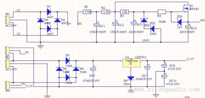 New Matisse circuit 6Z4 tube rectify hifi preamplifier