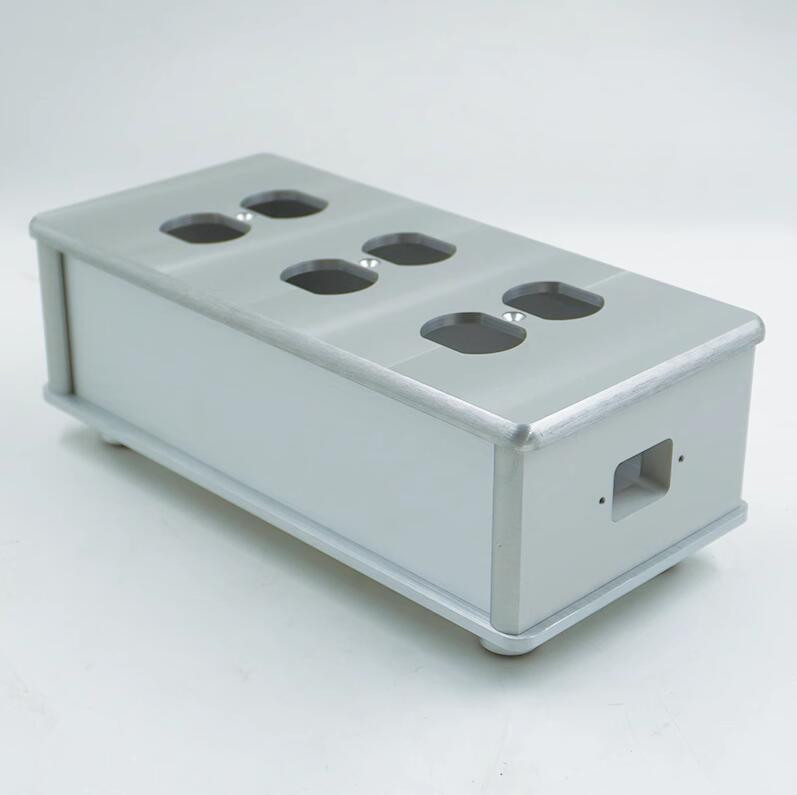 Full aluminum HiFi US power case DIY box American standard power socket chassis