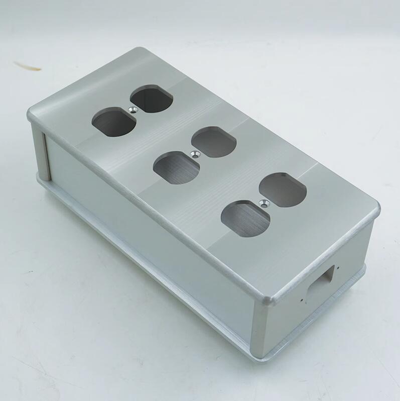 Full aluminum HiFi US power case DIY box American standard power socket chassis