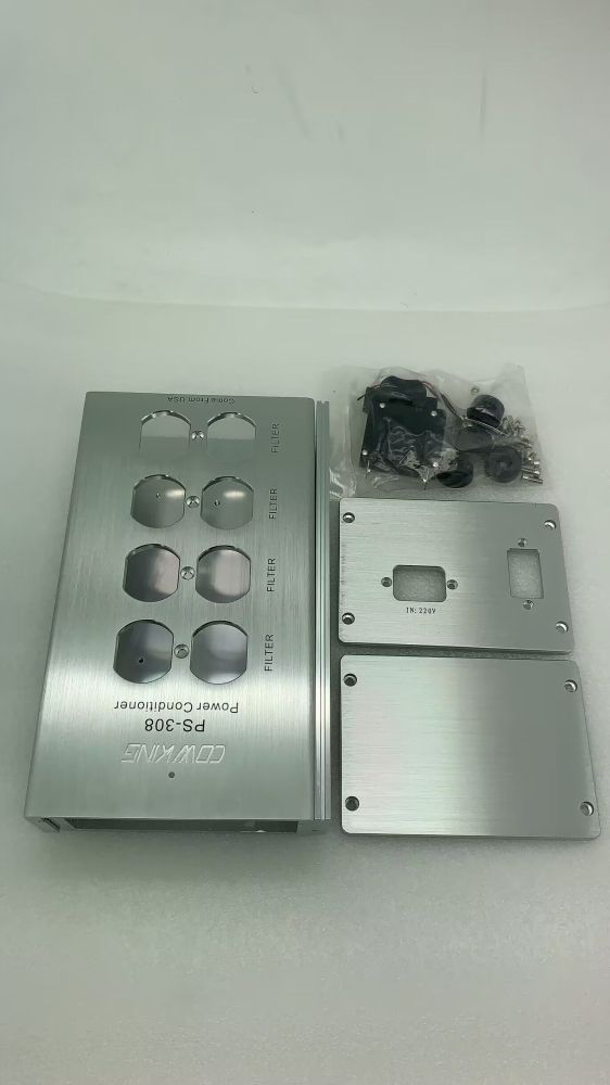 8 holes aluminum standard American power supply filter socket chassis DIY shell box