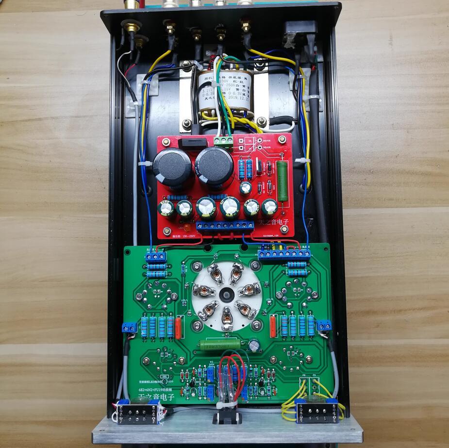 6E1+6N2+FU19 Single ended Class A stereo HIFI 4.8W*2 DIY tube amplifier