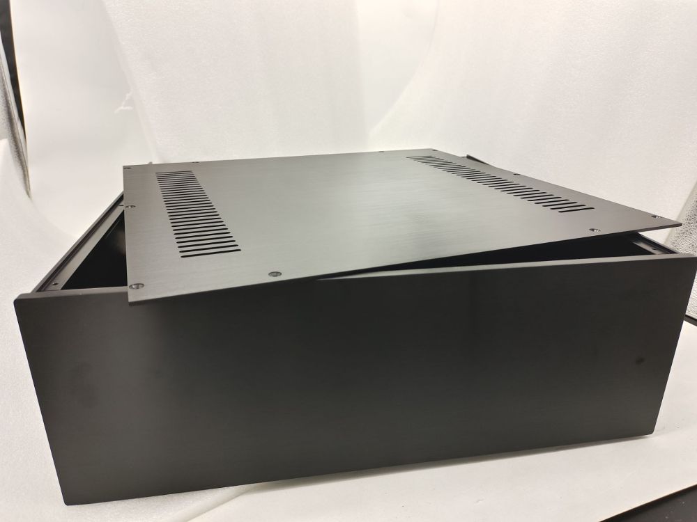 4315C Black Aluminum Chassis DIY Amplifier Audio Shell HIFI Case 430*150*408mm