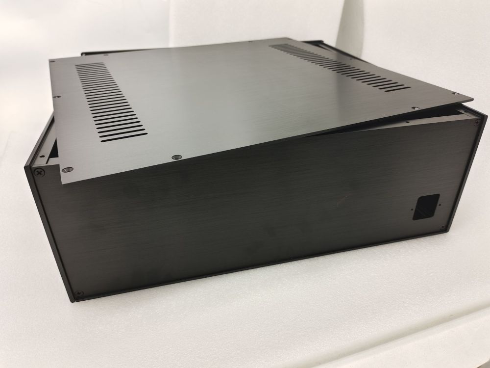 4315C Black Aluminum Chassis DIY Amplifier Audio Shell HIFI Case 430*150*408mm