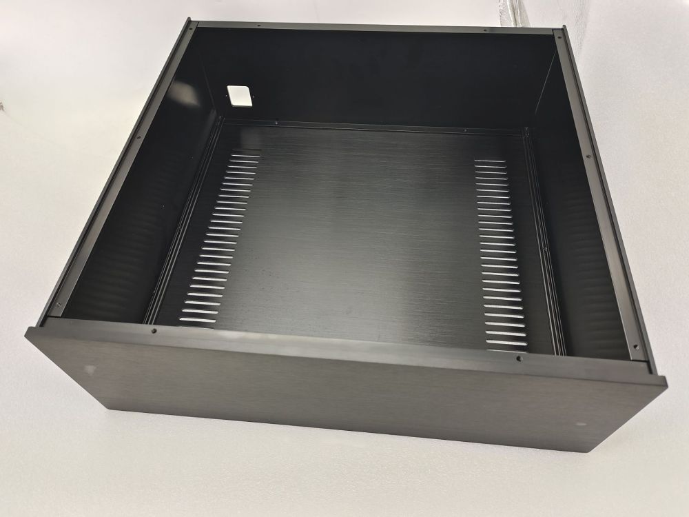 4315C Black Aluminum Chassis DIY Amplifier Audio Shell HIFI Case 430*150*408mm