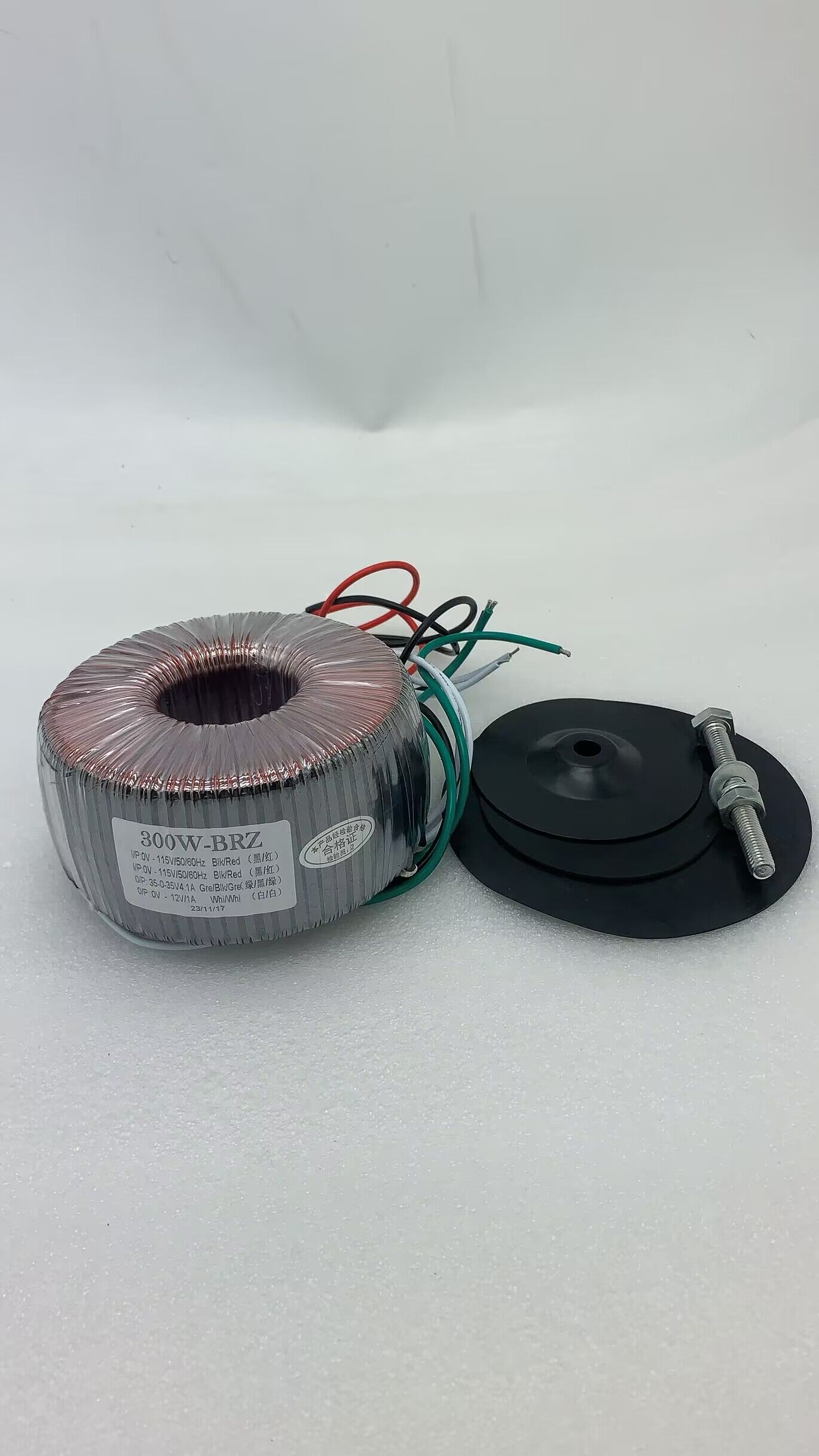 300w Pure Copper Toroidal Transformer Input 115v 2 Output 35v 0 35v 0