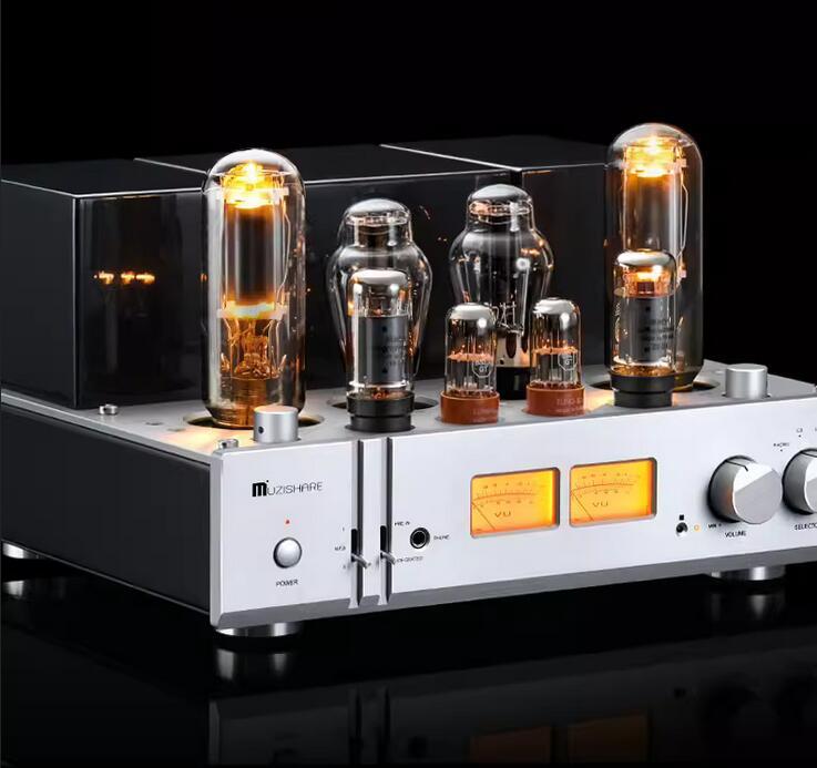 MUZISHARE X11 6L6 push 845 class A HIFI 28W*2 stereo tube amplifier with remote control