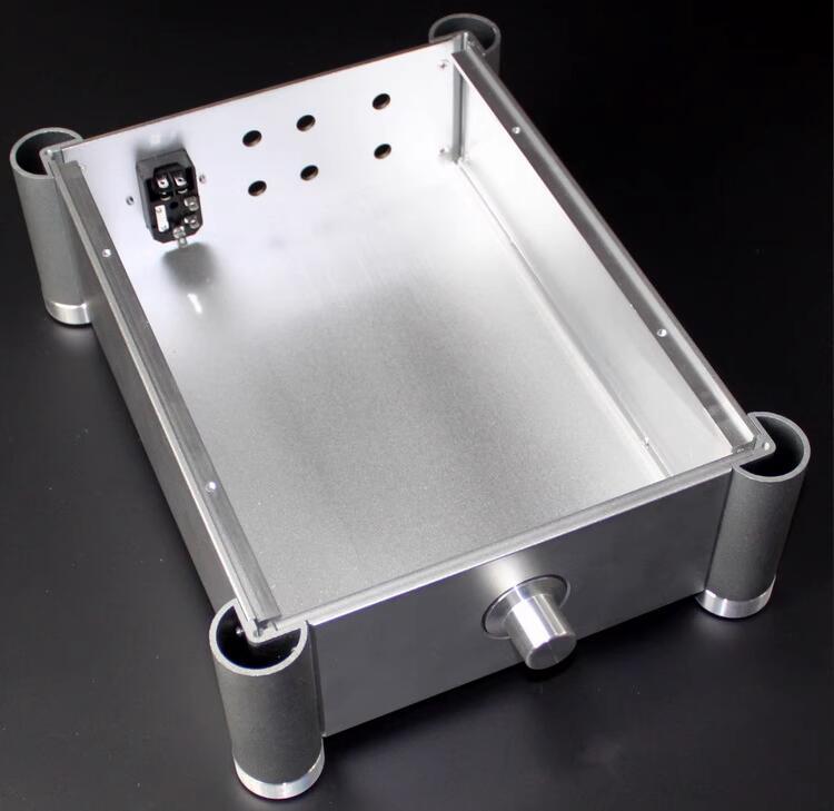 WA26 Silver Full Aluminum Amplifier Enclosure Preamp Chassis hifi DIY headphone amp Case