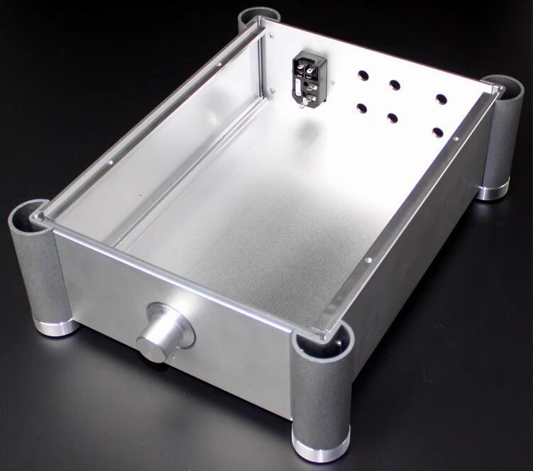 WA26 Silver Full Aluminum Amplifier Enclosure Preamp Chassis hifi DIY headphone amp Case