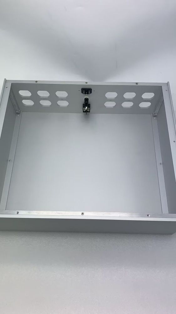 All aluminum isolation power supply chassis American standard socket Enclosure DIY box W430 D358 H136mm