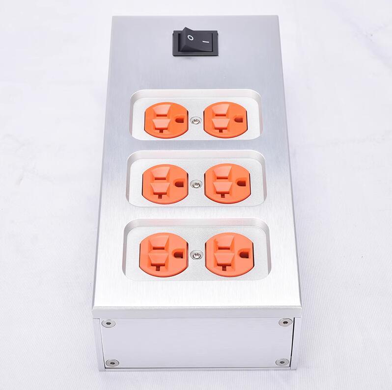 Full Aluminum chassis hifi American Standard AC power socket for DAC audio Amplifier