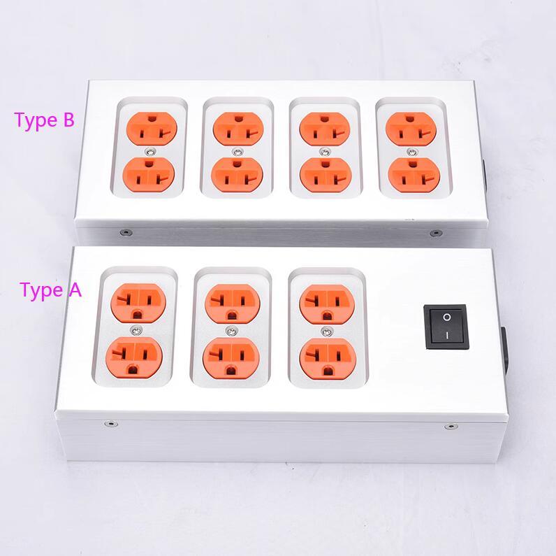 Full Aluminum chassis hifi American Standard AC power socket for DAC audio Amplifier
