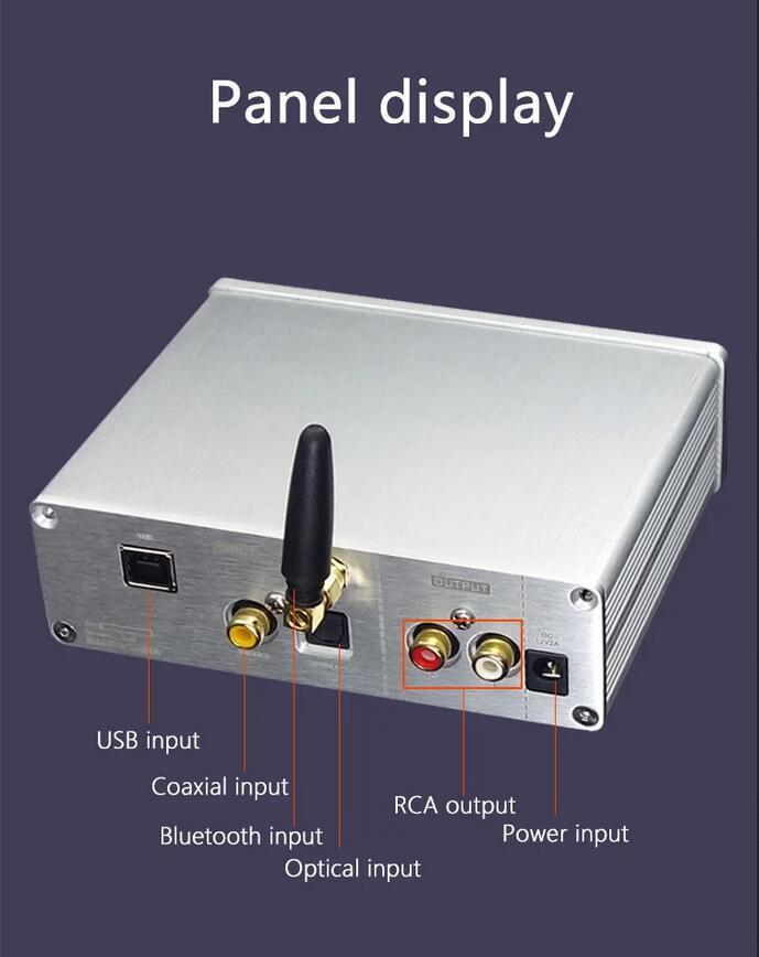 SU9 DAC Dual ES9038Q2M Audio Decoder DSD512 Bluetooth 5.0 USB PCM32Bit 192KHz Support LDAC APTX HD Decoding RCA Output