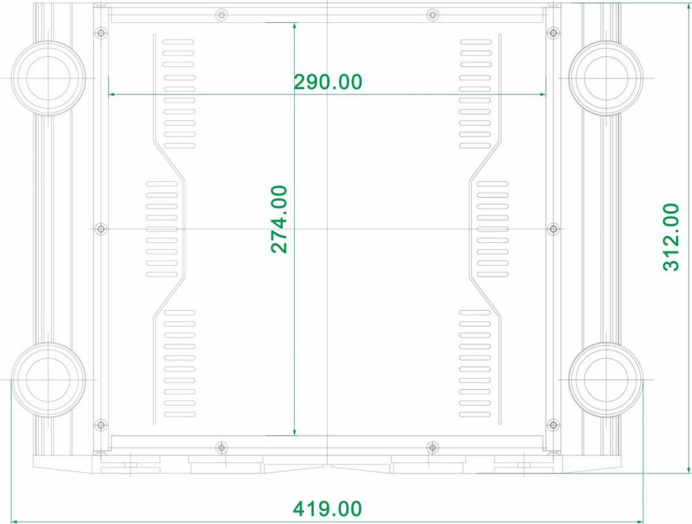 RD3908 All Aluminum Rounded Enclosure Audio Amplifier Case hifi DIY Preamp Chassis with heatsink