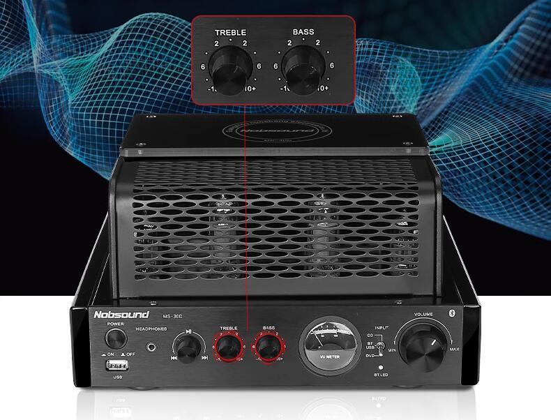 Nobsound MS-30D MKII black Bluetooth USB music player 25W*2 Vacuum tube audio amplifier