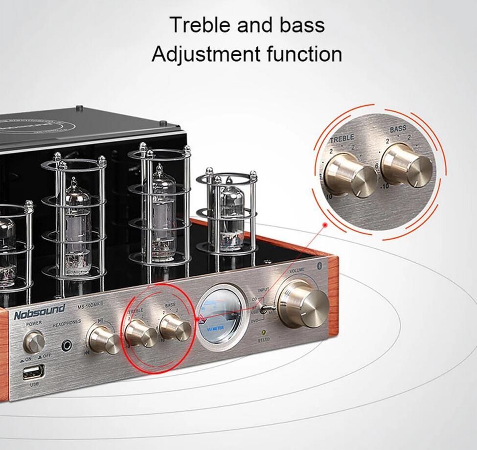 Nobsound MS-10D MKII MS-10D MKIII Amplifier Vacuum Tube Amplifier Support Bluetooth USB optical Coaxial Bass DVD CD input
