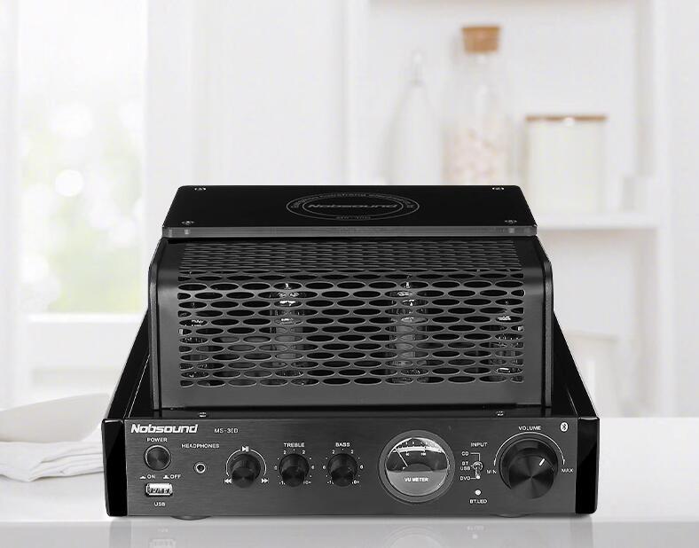 Nobsound MS-30D MKII black Bluetooth USB music player 25W*2 Vacuum tube audio amplifier