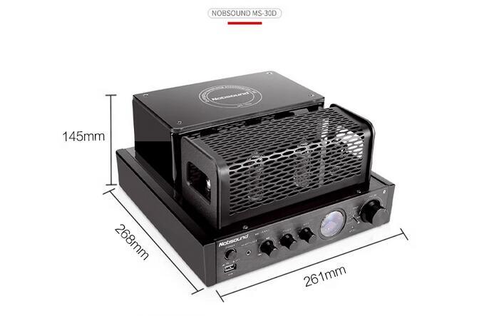 Nobsound MS-30D MKII black Bluetooth USB music player 25W*2 Vacuum tube audio amplifier