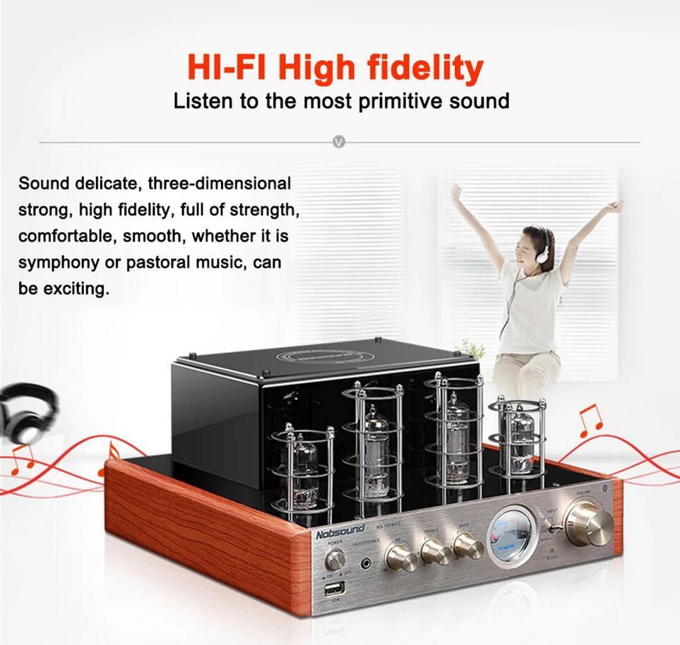 Nobsound MS-10D MKII MS-10D MKIII Amplifier Vacuum Tube Amplifier Support Bluetooth USB optical Coaxial Bass DVD CD input