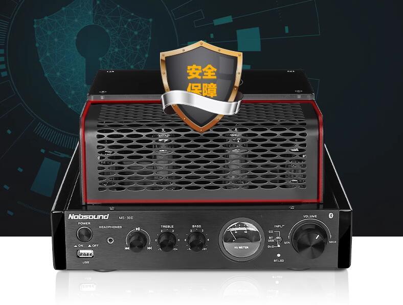 Nobsound MS-30D MKII black Bluetooth USB music player 25W*2 Vacuum tube audio amplifier