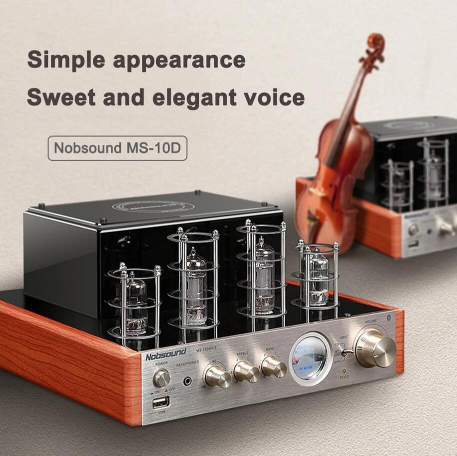 Nobsound MS-10D MKII MS-10D MKIII Amplifier Vacuum Tube Amplifier Support Bluetooth USB optical Coaxial Bass DVD CD input