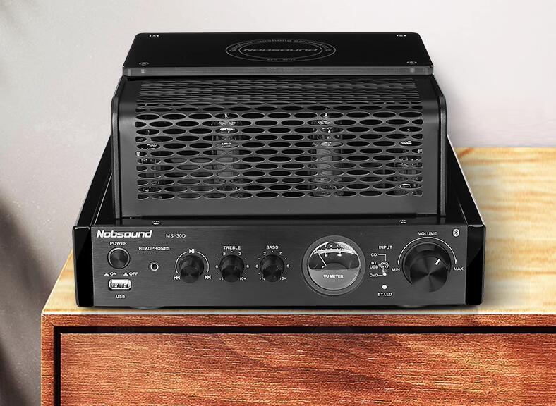 Nobsound MS-30D MKII black Bluetooth USB music player 25W*2 Vacuum tube audio amplifier