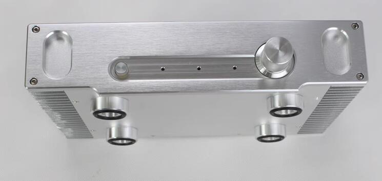 WA55 Full aluminum HIFI class A amplifier chassis DIY PSU case silver Preamp box with heatsink