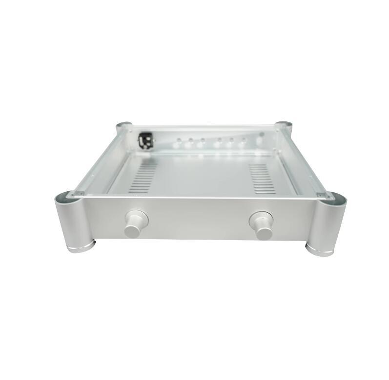 3607T Silver All Aluminum Amplifier Chassis tube Preamplifier Case AMP Enclosure HIFI DIY Box