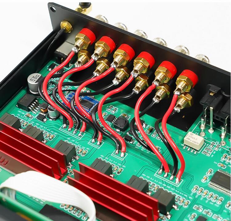 A600Y 5.1 Channel Power amplifier with Bluetooth 5.0 Remote control Independent adjustment of multi-channel high and low frequencies