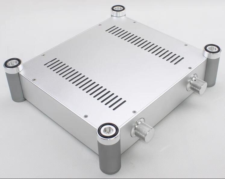 WA70 silver full Aluminum amplifier Chassis Preamp Enclosure DAC Case DIY Rounded Box