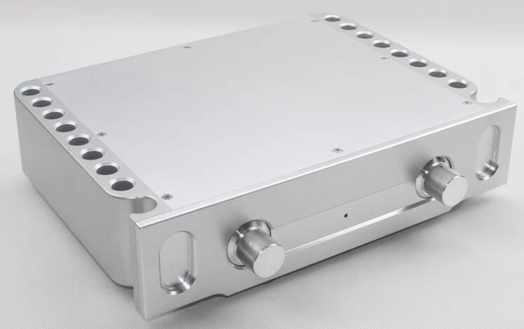 WA69 CNC  luxury preamplifier chassis full aluminum AMP enclosure HIFI box amplifier case with heatsink