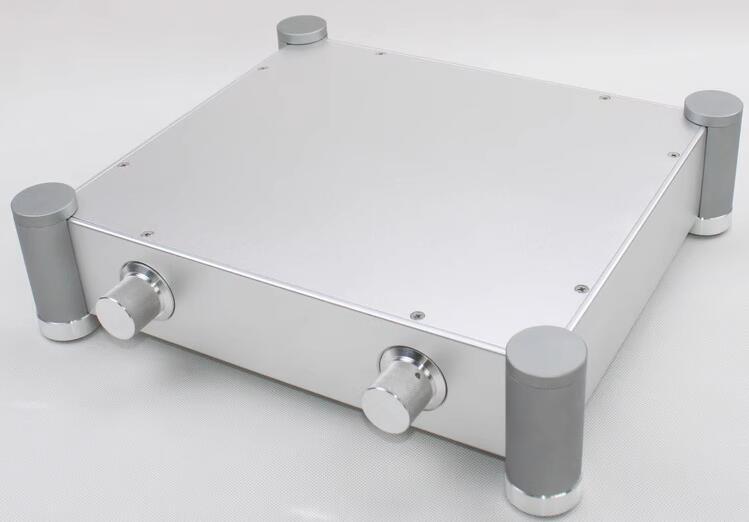 WA70 silver full Aluminum amplifier Chassis Preamp Enclosure DAC Case DIY Rounded Box