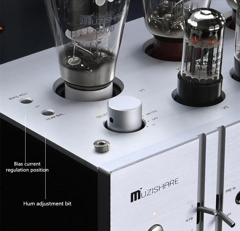 Muzishare X9 Combined Single Ended Class A Vacuum Tube 300B 8W+8W stereo HIFI Power Amplifier