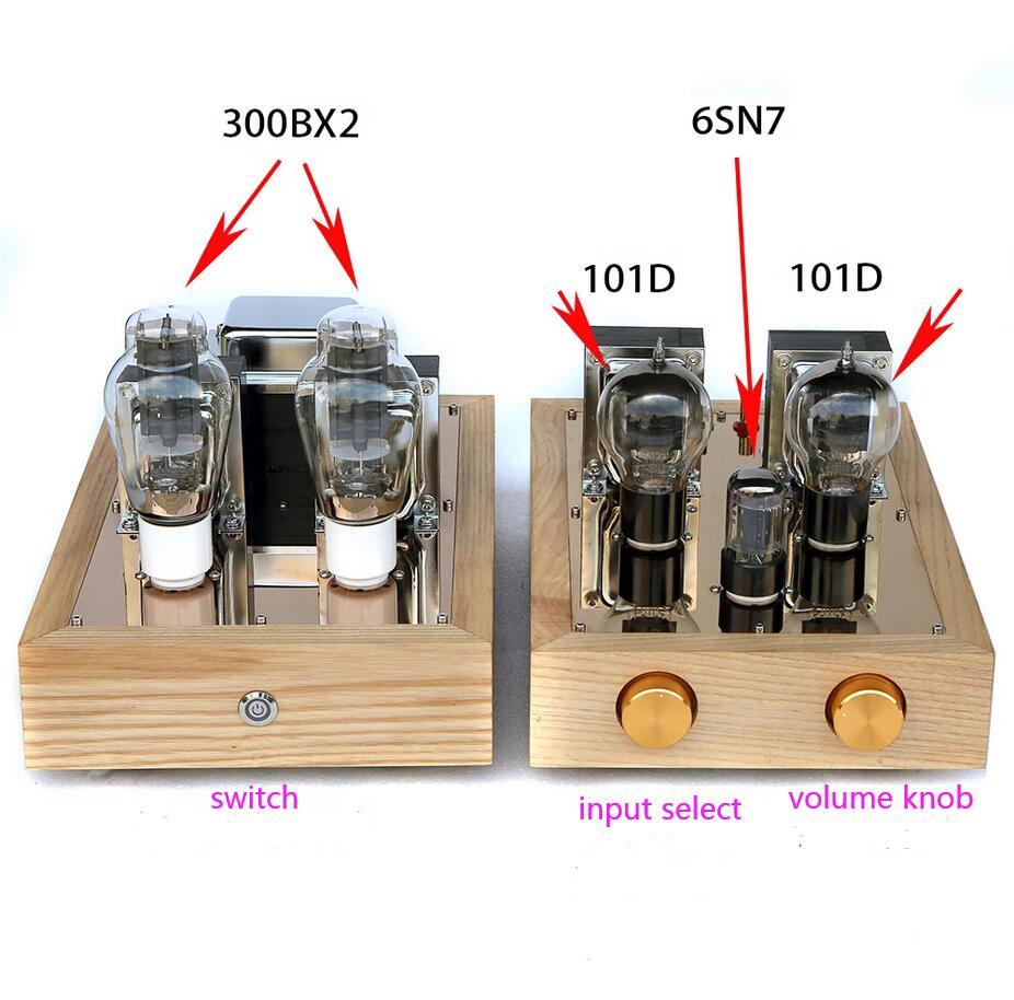 Handmade 6SN7 push 101D Split hifi stereo electronic tube preamplifier
