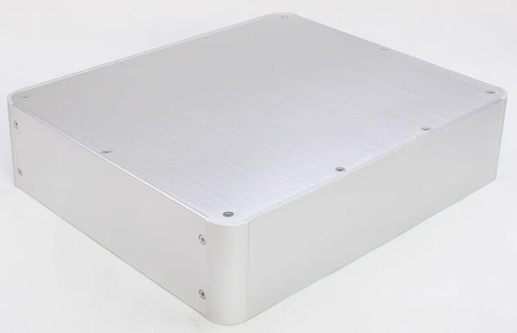 WA88 silver full aluminum Rounded Audio Amplifier Chassis Preamp Case HiFi DIY DAC Headphone Amp Box