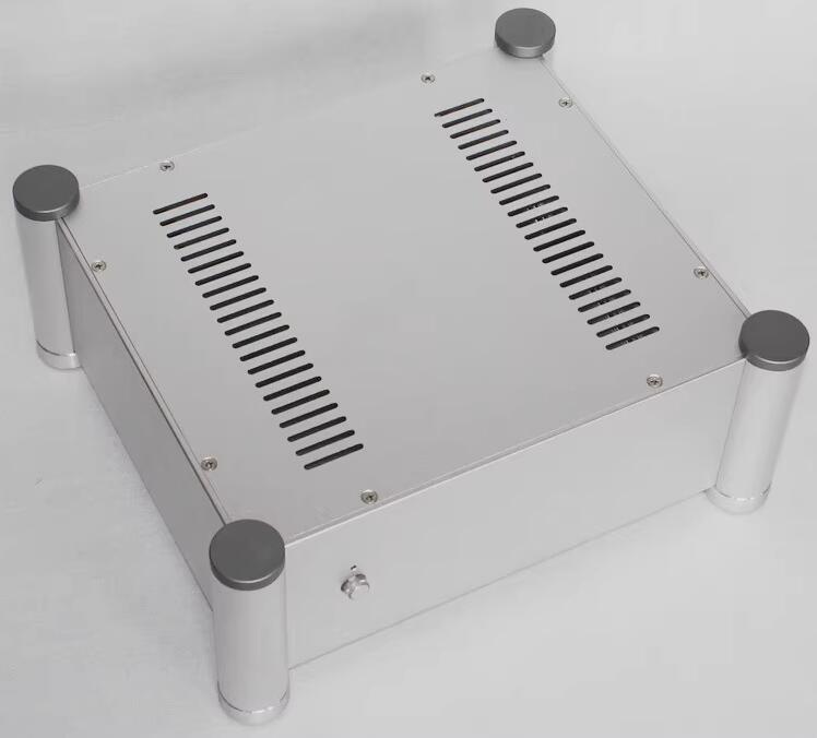 WA113 All-Aluminum Audio Amplifier Chassis HiFi tube Amp Large Case DIY Box silver Rounded case