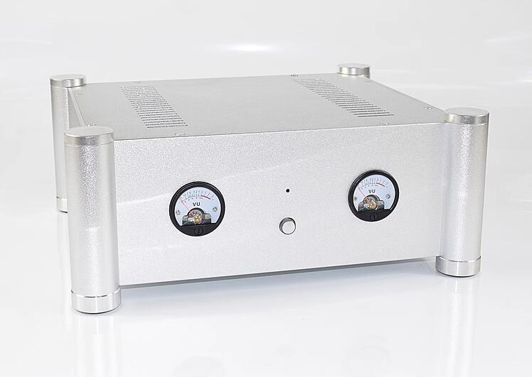 WA126 Full aluminum amplifier chassis hifi diy tube preamp box headphone amplifier Housing with VU meter