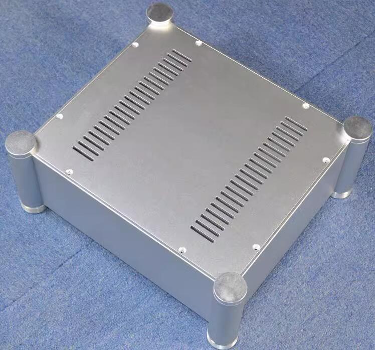 WA136 full aluminum silver amplifier chassis tube amp case hifi diy box Rounded power supply Housing