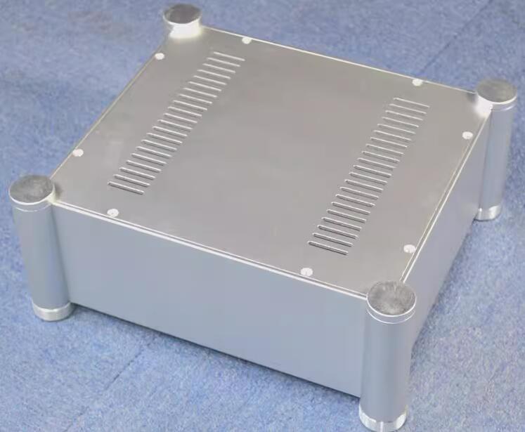 WA136 full aluminum silver amplifier chassis tube amp case hifi diy box Rounded power supply Housing