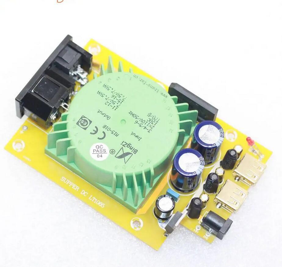 5V USB 15W DC port dual output linear power supply DC voltage regulator CAS XMOS raspberry